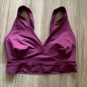 Joy Lab | purple scallop sports bra